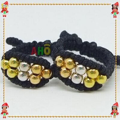 Anillos Pareja Macrame Oro18k