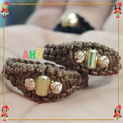 Anillos Pareja Macrame Oro18k