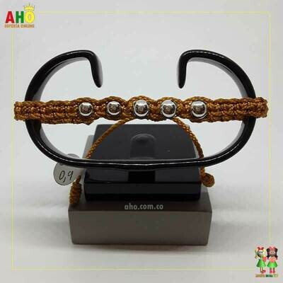 Pulsera Tejida Macrame Oro18k