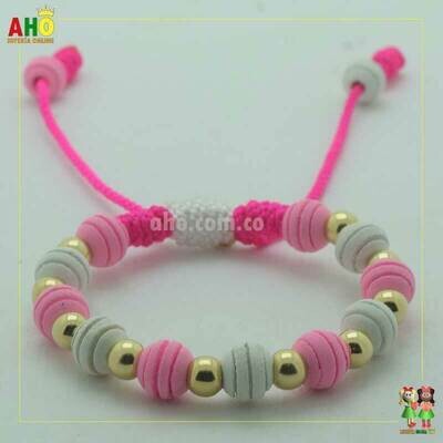 Pulsera Tejida Macrame Oro18k