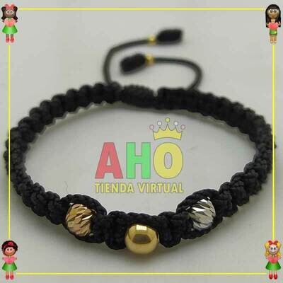 Pulsera Tejida Macrame Oro18k