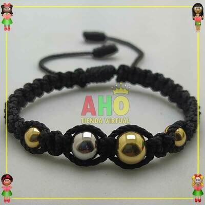 Pulsera Tejida Macrame Oro18k