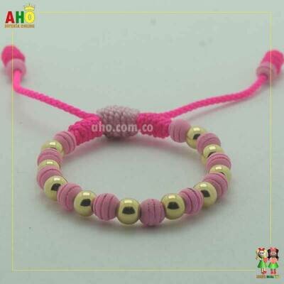Pulsera Tejida Macrame Oro18k