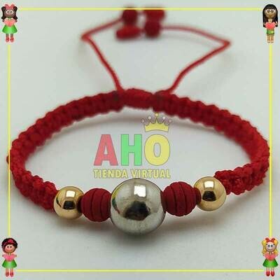Pulsera Tejida Macrame Oro18k