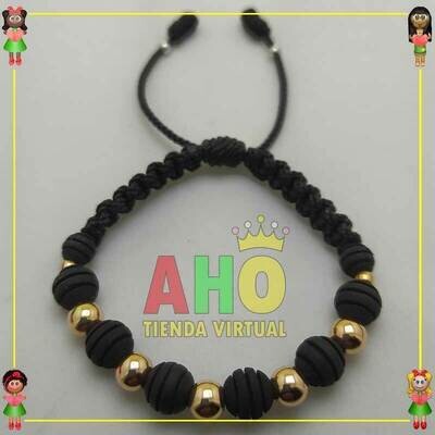 Pulsera Tejida Macrame Oro18k