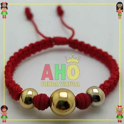 Pulsera Tejida Macrame Oro18k