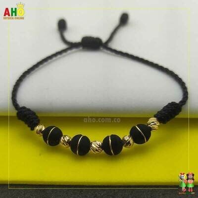 Pulsera Tejida Macrame Oro18k