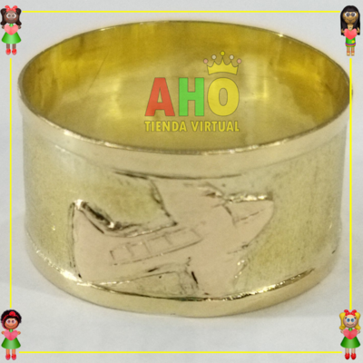 Anillo Tubo Avion Oro18k