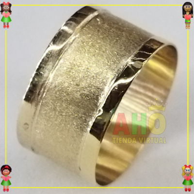 Anillo semi tubo Oro18k