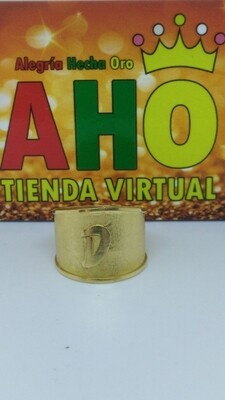 Anillo Semitubo letra Oro18k