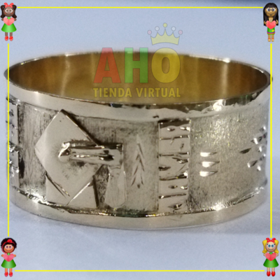 Anillo Semi Tubo Grados Oro18k