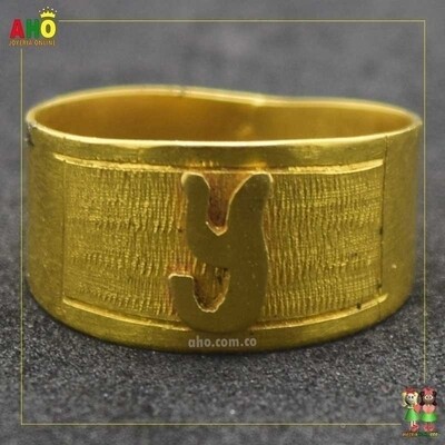 Anillo semi tubo Oro18k
