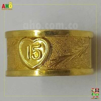 Anillo Quinces Tubo Oro18k