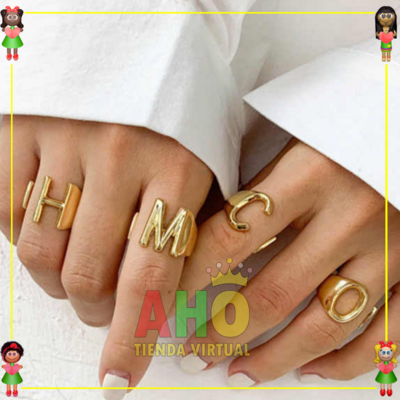 Anillo Letra Oro18k