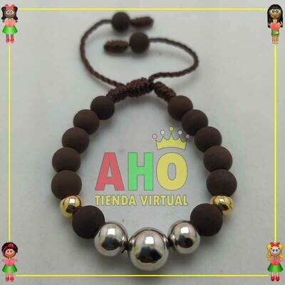 Pulsera Tejida Macrame Oro18k