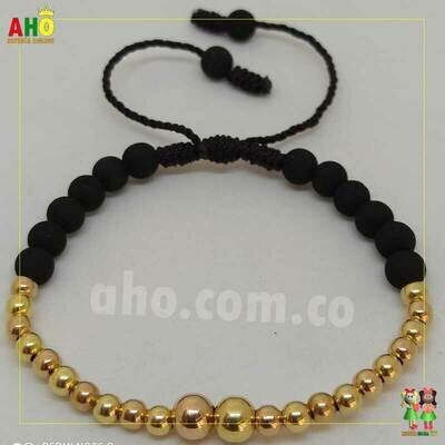 Pulsera Tejida Macrame Oro18k