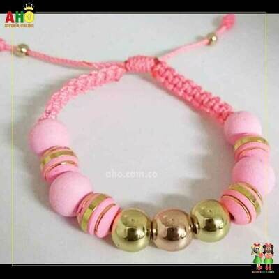 Pulsera Tejida Macrame Oro18k