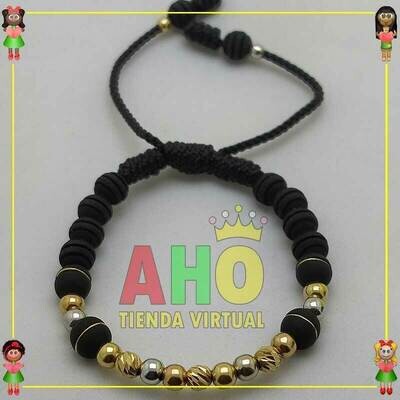 Pulsera Tejida Macrame Oro18k