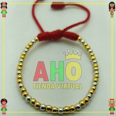 Pulsera Tejida Macrame Oro18k