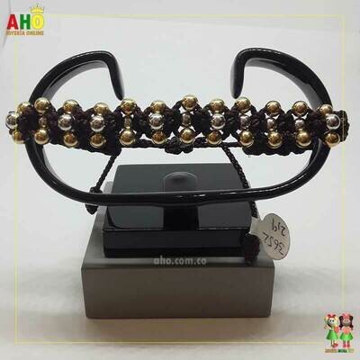 Pulsera Tejida Macrame Oro18k