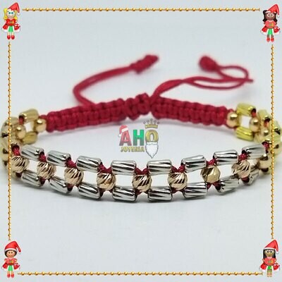 Pulsera Tejida Macrame Oro18k