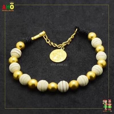 Pulsera Tejida Macrame Oro18k