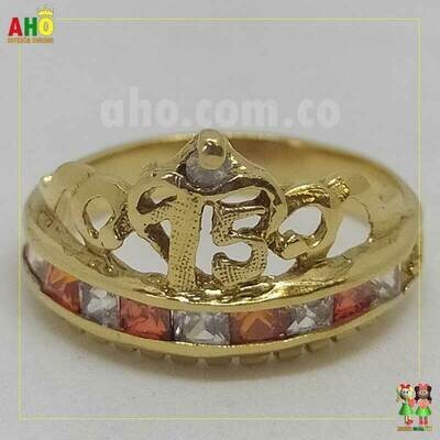Anillo Quinces Corona Oro18k