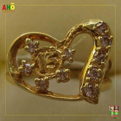 Anillo Quinces Oro18k