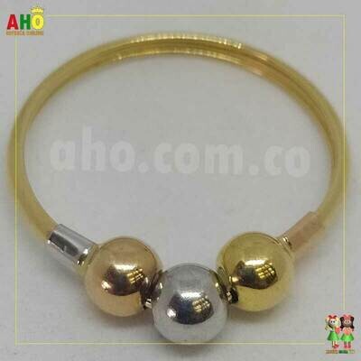 Anillo Tu y Yo 3 Oros Oro18k