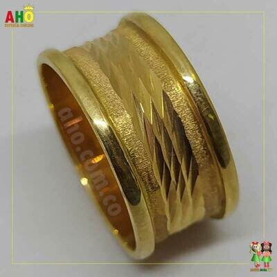 Anillo semi tubo Oro18k