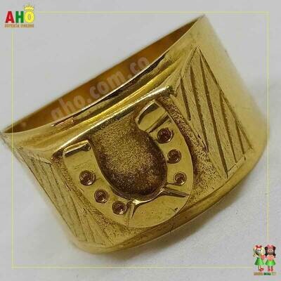 Anillo semi tubo Oro18k