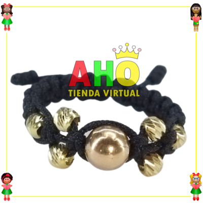 Pulsera Tejida Macrame Oro18k