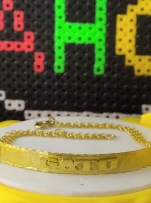 Pulsera Placa Nombre Oro18k