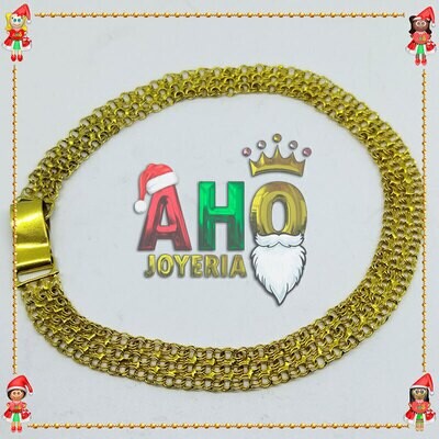 Pulsera Tejido Chino Oro18k