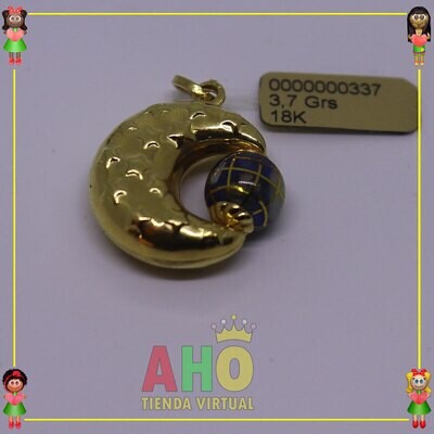 Dije Media luna Oro18k