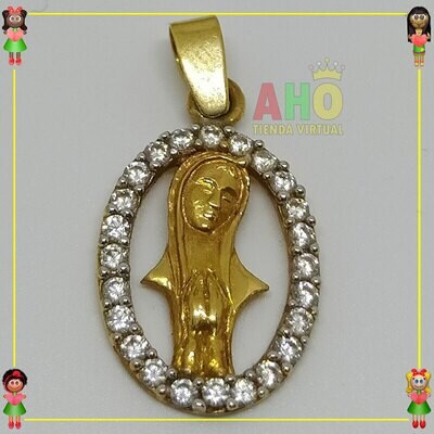 Dije Virgen Piedras Oro18k