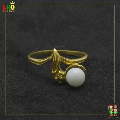 Anillo Compromiso Perla Oro18k