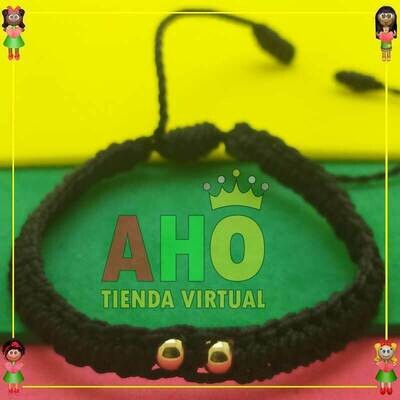 Pulsera Tejida Macrame Oro18k