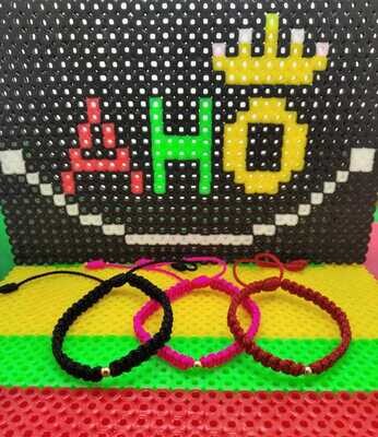 Pulsera Tejida Macrame Oro18k