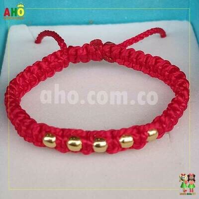 Pulsera Tejida Macrame Oro18k