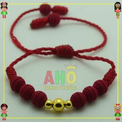 Pulsera Tejida Macrame Oro18k