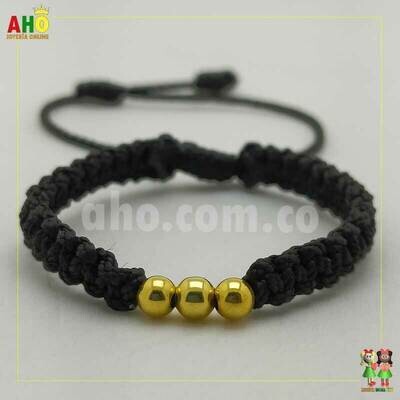 Pulsera Tejida Macrame Oro18k