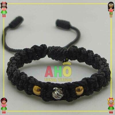 Pulsera Tejida Macrame Oro18k