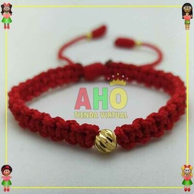 Pulsera Tejida Macrame Oro18k