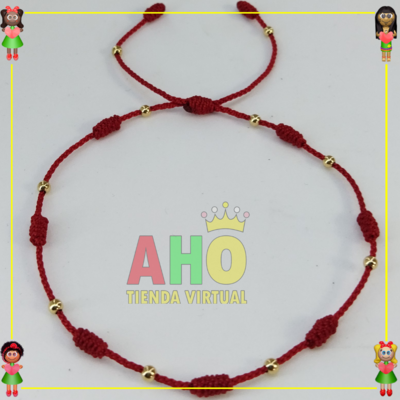Pulsera Macrame Nudos Proteccion Oro18k