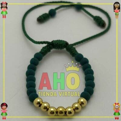 Pulsera Tejida Macrame Oro18k