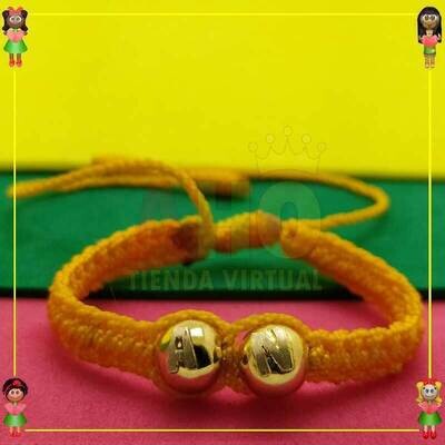 Pulsera Tejida Macrame Oro18k