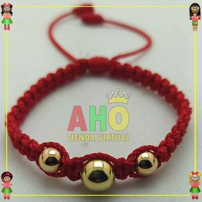 Pulsera Tejida Macrame Oro18k