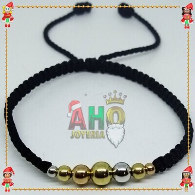 Pulsera Tejida Macrame Oro18k