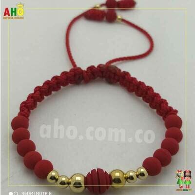 Pulsera Tejida Macrame Oro18k